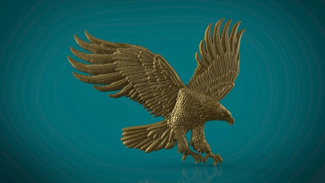 eagle 3d stl model for cnc and 3d print model 3D Print Model .c4d .max .obj .3ds .fbx .stl .blend 