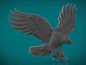 eagle 3d stl model for cnc and 3d print model 3D Print Model