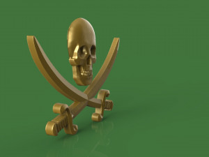 skull and swords 3Dプリントモデル