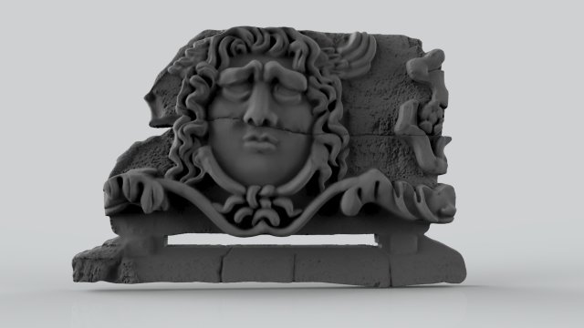 The statue of medusa in apollo temple didyma Modelo 3D .c4d .max .obj .3ds .fbx .stl .blend 