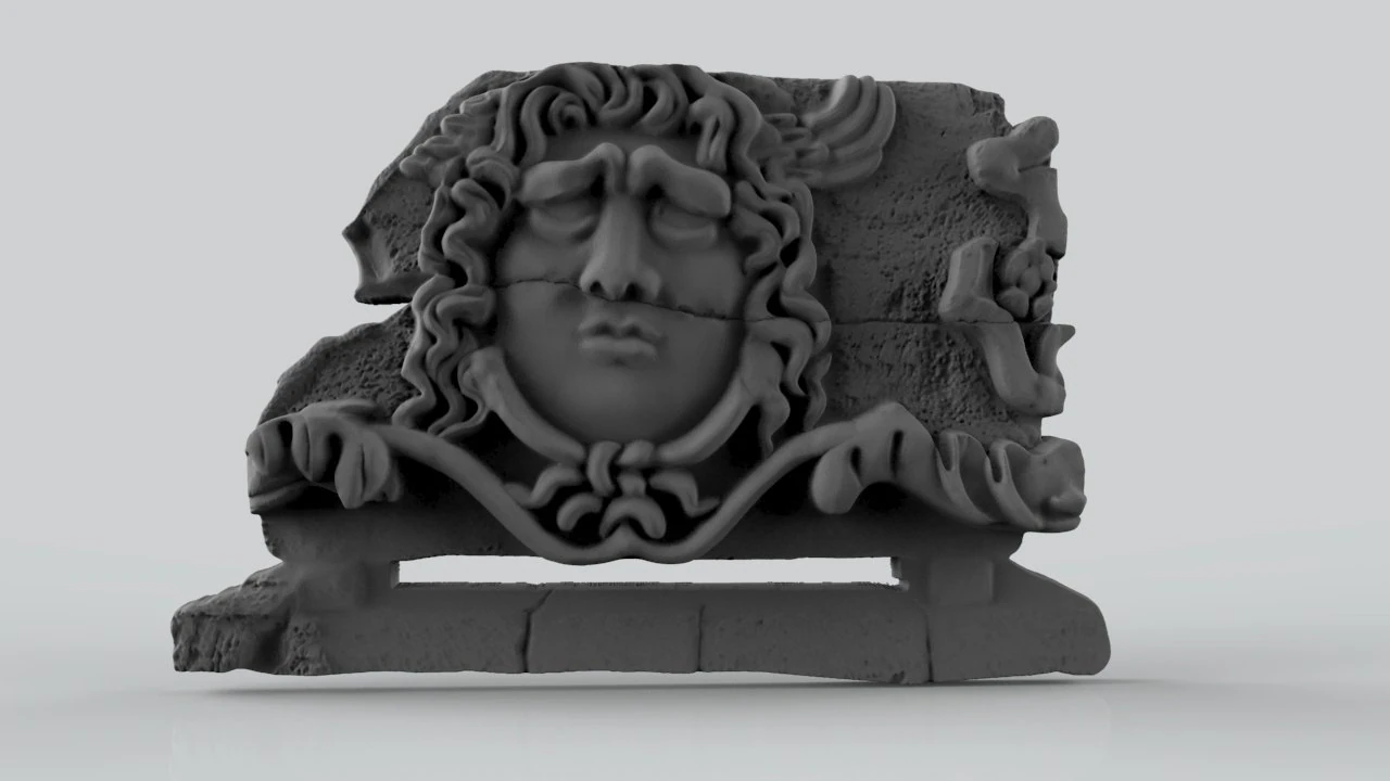 The statue of medusa in apollo temple didyma 3D Model .c4d .max .obj .3ds .fbx .stl .blend