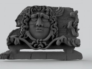 The statue of medusa in apollo temple didyma 3D Model