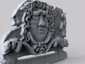 The statue of medusa in apollo temple didyma Modelo 3D