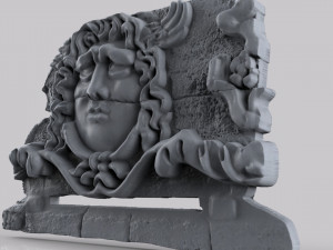 The statue of medusa in apollo temple didyma Modelo 3D