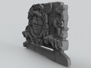 The statue of medusa in apollo temple didyma Modelo 3D