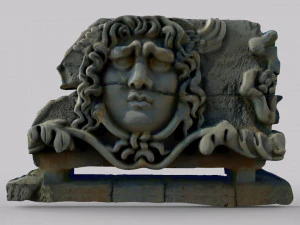 The statue of medusa in apollo temple didyma 3D Model