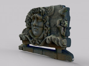 The statue of medusa in apollo temple didyma Modelo 3D