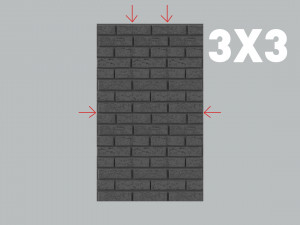 3d seamless brick wall panel Modello 3D