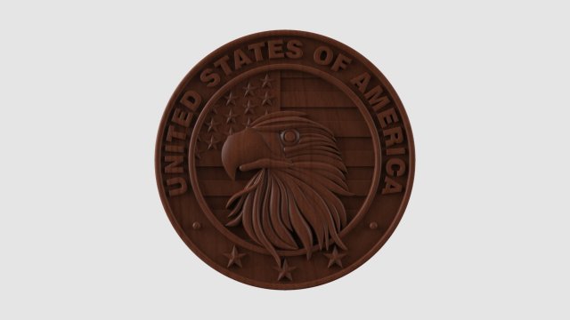 eagle pendant 3d stl model for cnc and 3d print model Model do druku 3D .c4d .max .obj .3ds .fbx .stl .blend 