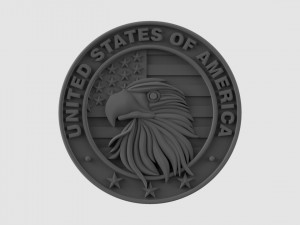 eagle pendant 3d stl model for cnc and 3d print model Model do druku 3D