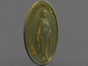 virgen milagrosa miraculous medal 3d stl model 3D-Druckmodell