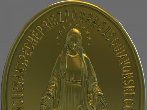 virgen milagrosa miraculous medal 3d stl model 3D-Druckmodell