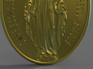 virgen milagrosa miraculous medal 3d stl model 3D-Druckmodell