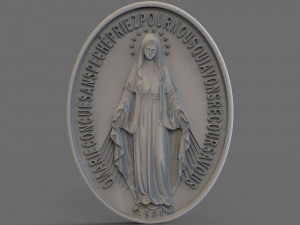virgen milagrosa miraculous medal 3d stl model 3D-Druckmodell