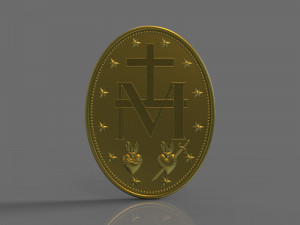 virgen milagrosa miraculous medal 3d stl model 3D-Druckmodell