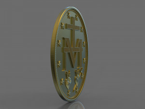 virgen milagrosa miraculous medal 3d stl model 3D-Druckmodell