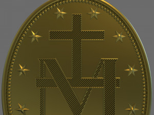 virgen milagrosa miraculous medal 3d stl model 3D-Druckmodell