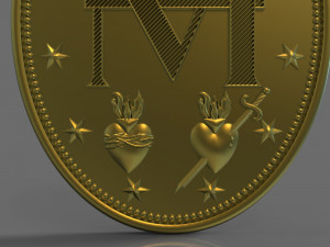 virgen milagrosa miraculous medal 3d stl model 3D-Druckmodell