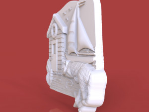 cat and beach themed model 3d print model Modelo de impresión 3D