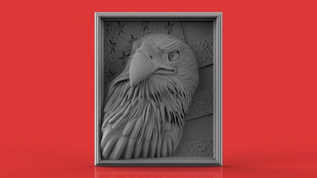 american patriot eagle flag 3D Print Model .c4d .max .obj .3ds .fbx .stl .blend