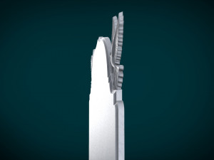 memorial tombstone with pigeon figure 3D 模型