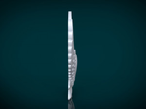 memorial tombstone with swan Model 3D