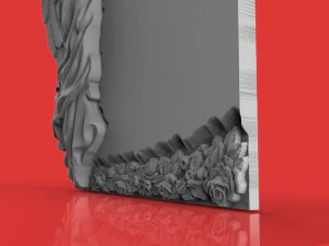 memorial tombstone with angel 3D Model