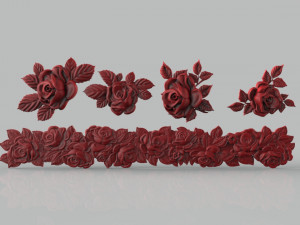 Rose set for cnc and 3d printer Modelo 3D