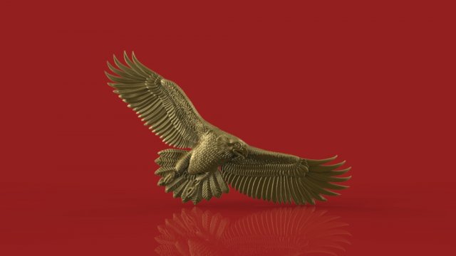eagle bass relief Modelo 3D .c4d .max .obj .3ds .fbx .stl .blend 