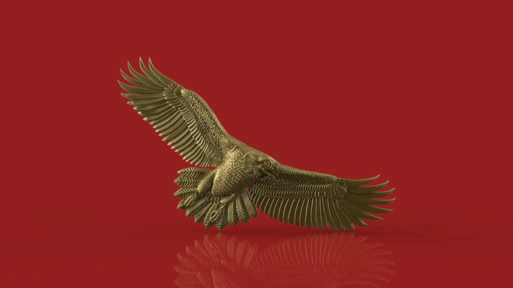 eagle bass relief 3D Model .c4d .max .obj .3ds .fbx .stl .blend 