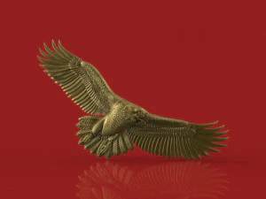 kartal bas kabartması 3D Model