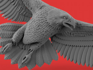 eagle bass relief Modelo 3D