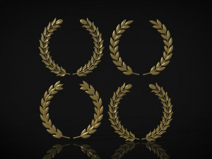 laurel wreaths set 3D Model