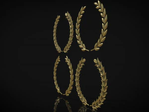 laurel wreaths set 3D Model