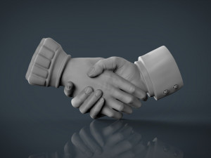 shake hands 3D Baskı Modeli
