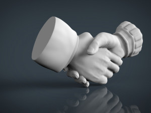 shake hands Modello di stampa 3D
