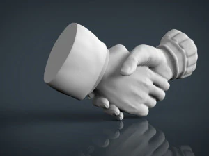 shake hands 3D Print Model