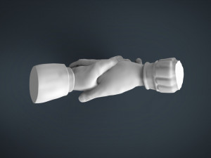 shake hands Modello di stampa 3D