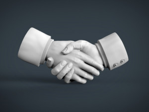 shake hands 3D-printmodel