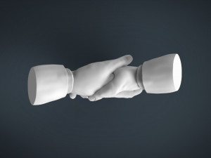 shake hands Modello di stampa 3D