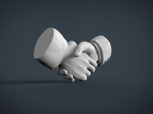 shake hands Modello di stampa 3D