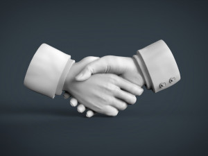 shake hands Modello di stampa 3D