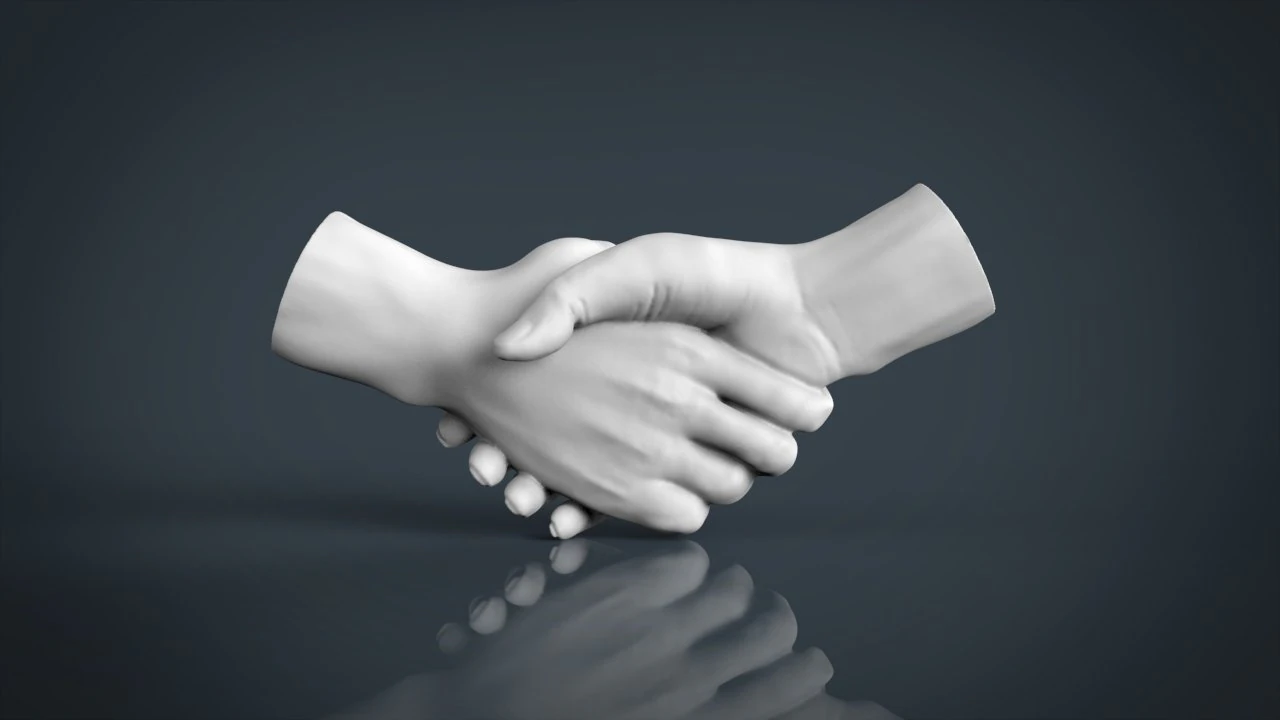 shake hands 3D Print Model .c4d .max .obj .3ds .fbx .stl .blend 
