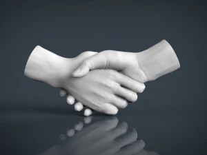 악수 3D 프린트 모델