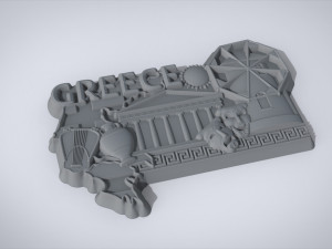 greek souvenir fridge magnet 3D-Druckmodell