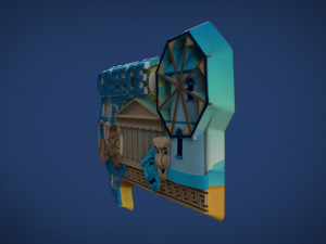 greek souvenir fridge magnet 3D-Druckmodell