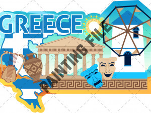 greek souvenir fridge magnet 3D-Druckmodell