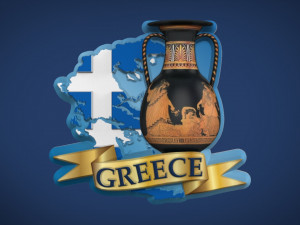 greek souvenir fridge magnet 3D Print Model