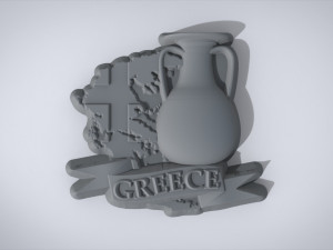 greek souvenir fridge magnet Model Cetak 3D