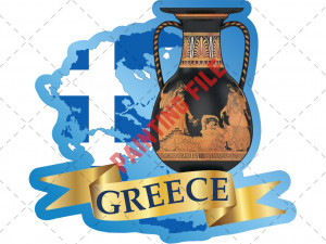 greek souvenir fridge magnet Model Cetak 3D